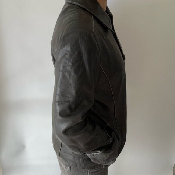 Vintage Anne Klein Genuine Black Leather Jacket - Picture 16 of 16